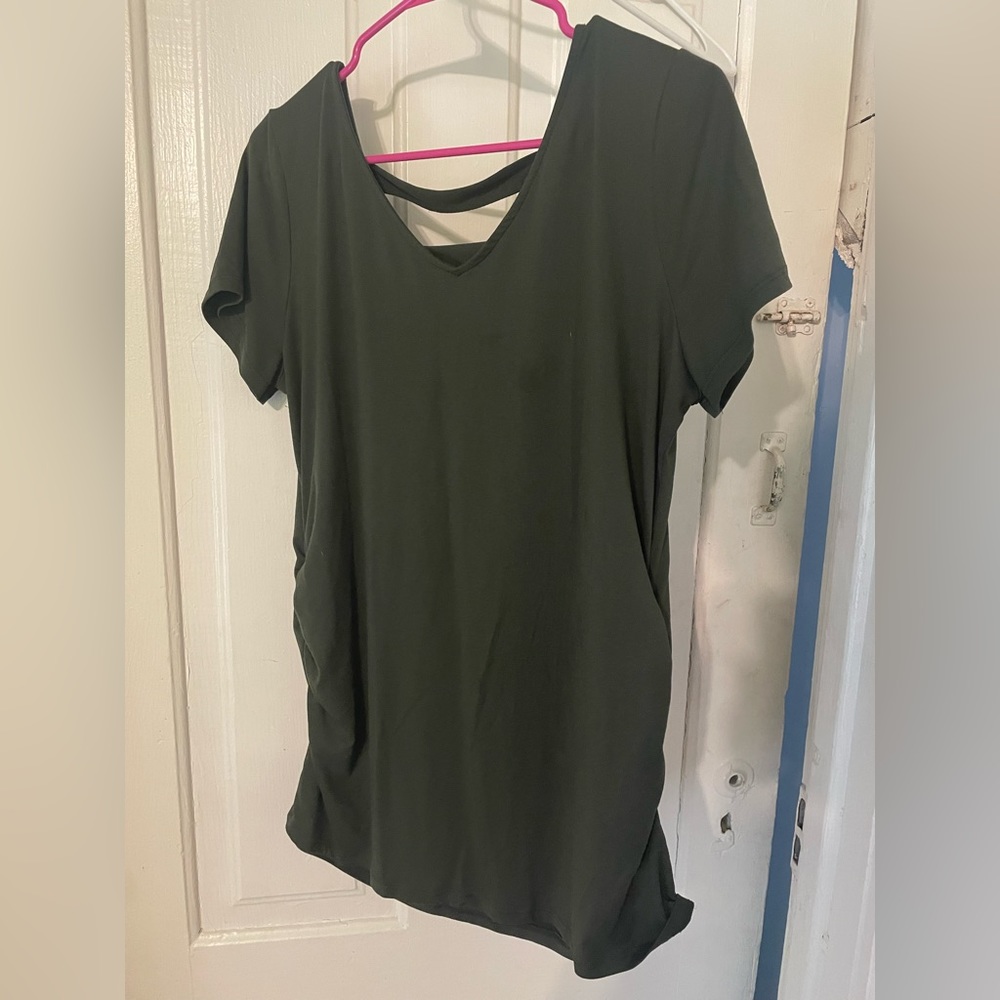 Dark green maternity top